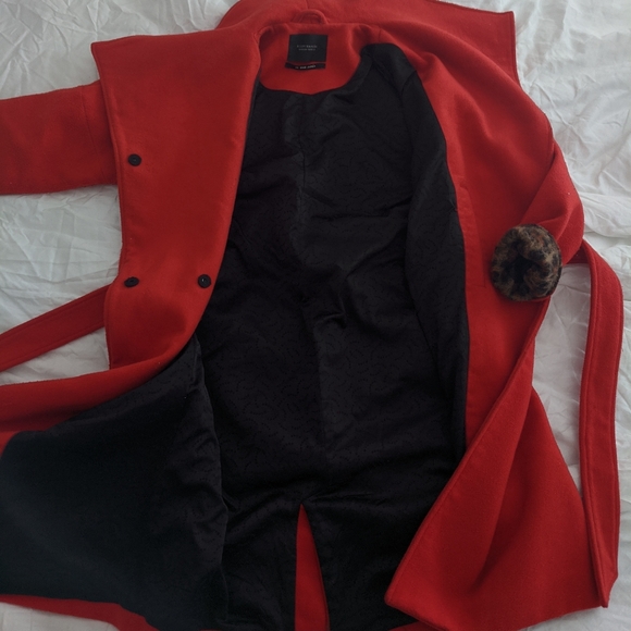 SCOTCH & SODA Maison Scotch Red Wool Coat - Picture 5 of 6